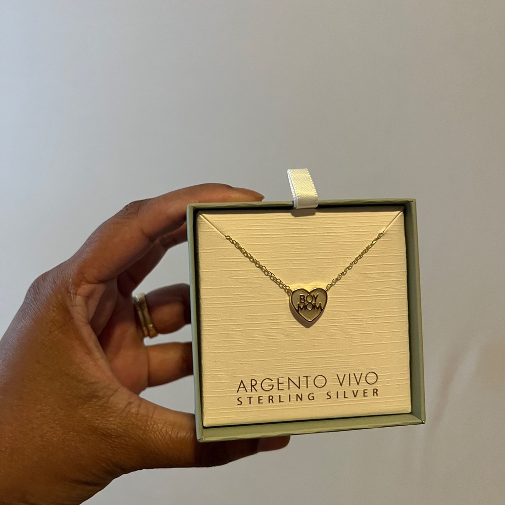 Argento Vivo Sterling Silver BOY MOM necklace